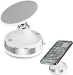 Toeecy telefono laikiklis automobiliui n52 magnetinis 360&deg; pasukamas magnetinis laikiklis telefono automobiliniai priedai su metalinėmis plok&scaron;telėmis, skirtas iphone 16 15 14 13 12 pro max i&scaron;maniesiems telefonams (baltas)