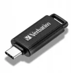 Verbatim Pendrive 64gb Usb-c, juodas / juodas 49458