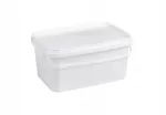 Plastbox baltas stačiakampis kibiras 2,5 l su dangteliu, skirtas maistui