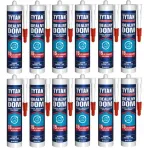 Tytanx 12x Tytan Neutralus silikonas voniai ir virtuvei, 280 ml, baltas