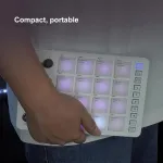 Midi pad valdiklis, būgnų pad ma&scaron;ina, bluetooth usb midi valdiklis su 16 rgb ap&scaron;vietimo pad'ų, ne&scaron;iojamas midi valdiklis būgnų pad klaviatūra su 8 priskiriamais mygtukais