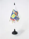 Az flag prancūzijos liepos monarchijos herbo stalo vėliava 5'' x 5'' - prancūzijos karalystės stalo vėliava 15 x 15 cm - juodas plastikinis kotas ir pagrindas