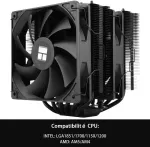 Thermalright Tr Peerless Assassin 120 Se Juodas, 6 &scaron;iluminiai vamzdeliai, dvigubas Tl-c12c Pwm ventiliatorius, 155 mm auk&scaron;tas Cpu au&scaron;inimas, skirtas Am4/am5 ir Intel Lga 1851/1700/1150/1151/1200 (pa120se Juodas)