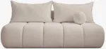 Mebel Elite I&scaron;skleidžiama sofa-lova SARIA, 207 &times; 86 cm, smėlio spalvos, bukle
