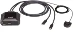 ATEN 2-Port USB-C 4K DisplayPort KVM Switch with Remote Port Selector