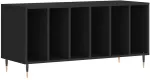 Vinilinė plok&scaron;telė Vinilinių plok&scaron;telių spintelė, juoda, 100x38x48cm, mediena