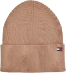 Tommy Hilfiger megzta medvilninė ka&scaron;myro kepurė Cotton Cashmere, camel spalvos, vienas dydis