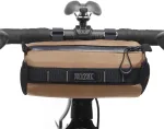 Pack2ride Askme dviračio krep&scaron;ys ant vairo - atsparus vandeniui, patvarus Cordura audinys ir kasdienių reikmenų laikiklis - priekinė dviračio laikymo vieta, krep&scaron;ys dviračių kelionėms (ruda)