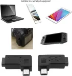 Ecsing 2 mini usb 5 kontaktų ki&scaron;tukų į micro usb lizdą adapterių pakuotė, 90 laipsnių kairės de&scaron;inės kampu įkraunamas ir duomenų perdavimo ki&scaron;tuko keitiklio adapteris