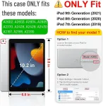 Fintie hibridinis dėklas, skirtas 10,2 colių Ipad 9-os kartos 2021/8 kartos 2020/7 kartos 2019 su ra&scaron;iklio laikikliu &ndash; mėlynas smūgiams atsparus dėklas su skaidriu kietu galiniu dangteliu