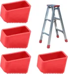 4 vnt. 50 x 20 mm pakaitinių kopėčių antgalių, neslystančių kopėčių kojelių kilimėlių, apsauginių dangtelių guminių kojelių pakaitinių kojelių kopėčioms, universalių kopėčių kojelių uždangalų priedų namų darbininkams