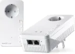 Devolo Magic 2 Wifi 6 Starter Kit, Wlan Powerline adapteris, iki 2400 Mbit/s, Mesh Wlan lizdas, 2x Gigabit Lan, prieigos ta&scaron;kas, Dlan 2.0, baltas