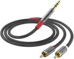 Anyplus rca į jack 3.5 【3m】 fish wire mesh y skirstytuvas i&scaron;maniesiems telefonams, plan&scaron;etiniams kompiuteriams, hdtv, mp3 grotuvams, garsiakalbiams