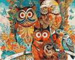 Symag Paint it! Tapyba pagal skaičius. Pelėdos 40 x 50 x 1,5 cm