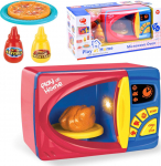 Lean Toys Žaislinė mikrobangų krosnelė su priedais vaikams nuo 3 metų