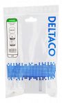 Ekranuotas tinklo lizdas FTP 1xRJ45, Cat6 DELTACO baltas / VR-216