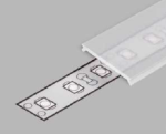 3m LED juostos profilio dangtelis C3 CLICK, skaidrus