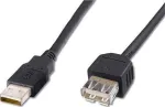 USB kabelis PremiumCord USB-A - USB-A 2 m Pilkas (ku2aa2)