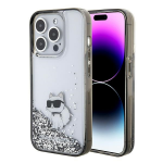 Dėklas Karl Lagerfeld KLHCP15LLKCNSK IPHONE 15 PRO 6.1 "TRANSPARENT HARDCASE LIQUID GLITTER CHUPETTE