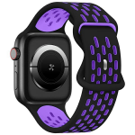 Beline apyrankė Apple Watch New Sport silikoninė 42/44/45/49mm juodos ir violetinės spalvos box