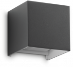 Sieninis &scaron;viestuvas Ideal Lux 12W LED sieninis fasado &scaron;viestuvas ATOM, antracito sp., 3000K, IP54, 313429