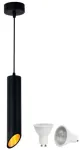 Pakabinamas &scaron;viestuvas, GU10, juodas, 60x300mm, su 5W, 2700K LED lempute