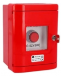 Spamel SP22-WC-11/OBC/A\. I&scaron;kilęs mygtukas 1Z 1R raudonas OBC korpuse, nikeliuotas žiedas SP22-WC-11/OBC/A\.