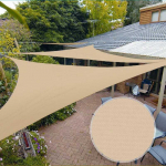 Uždanga/burė nuo saulės, 3x3x3 m, smėlio spalvos