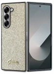 Guess PC/TPU Glitter Flakes Metal Logo Samsung Galaxy Z Fold6 dėklas telefonui aukso spalvos