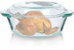 Kar&scaron;čiui atsparus stiklinis indas su dangteliu, 2 l+750 ml