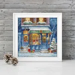 Letistitch Kryželiu siūlų rinkinys Kalėdų dovanos Parduotuvė 21x21cm SLETIL8109