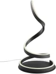 19W LED stalo &scaron;viestuvas SCROLL, juodas, 3000/4000/6000K, dimeriuojamas, 01-4280