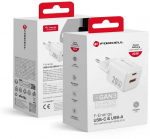 Phone charger Forcell F-Energy Mini GaN III USB C + USB A QC4.0 PD 20W VT-35A baltas 0INT