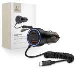 Tech Protect CC05 automobilinis įkroviklis su 2 prievadais, PD60 W, USB-C laidas - Juodas