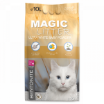 Magic Cat Placek Kačių kraiko smėlis : MAGIC LITTER Bentonite Ultra Baltas Baby Powder, 10 l.
