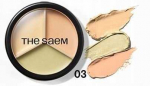 theSaem SAEM &bdquo;Cover Perfection&ldquo; korektorius &bdquo;Twarzy Triple Pot&ldquo; 03 &bdquo;Correct Up rusvai gelsvas&ldquo;