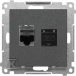 Kontakt Simon GN.2-KR.KOM.RJ45 K.6 P. GRAFIT.M.SIMON55