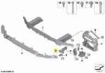 Kairysis Priekinių Bamperių Laikiklis BMW X3 M F97 X4 M F98 Originalus 51118075099