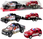 Lean Toys Policijos visureigis su vilkiku ir patruline ma&scaron;ina, 60x11.5x10.5 cm