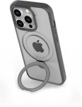 Musthavz MagLoop Stand Dėklas Apple iPhone 15 Pro, pilkos spalvos