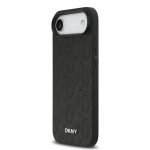 DKNY PU Leather Grid Pattern Magsafe dėklas skirtas Apple iPhone Air juodos spalvos