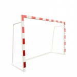 Profesionali futbolo vartai su tinklu 300x200 cm - Raudonai baltas