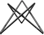 Buffet base Star, 26.5x23x20 cm, juodas