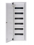 Kanlux 29319 Metalinis modulinis skirstytuvas 6x12 pavir&scaron;inis IP30 N+PE I klasė baltos durys KP-DB-I-MS-612 balta 29319