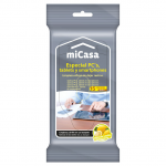 Drėgnos servetėlės televizoriams ir monitoriams Micasa 15vnt.