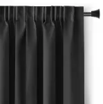RESTILO zasłona BLACKOUT spalva juoda szarfa upinająca styl klasyczny taśma materiał blackout 140x300