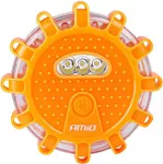 Įspėjamoji LED lemputė automobiliui, 12+3 SMD, 650 mAh, raudona, su akumuliatoriumi AMIO-04673