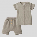 Baby Muslin Shirt with Shorts New Baby linen, 62 (3-6m)