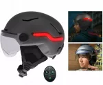 TnB Kask LED Kryptorodžiai Stabdžių &Scaron;viesa + Pultas Paspirtukas Dviratis Skuteris L 59-61 / Umhelmled3l (SB11503)