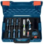 BOSCH PRO GSR 18V-65 + 2&times; GBA 18V 5.0Ah + GAL 18V-40 + 19-piece hand tool set (0.615.A50.07K)